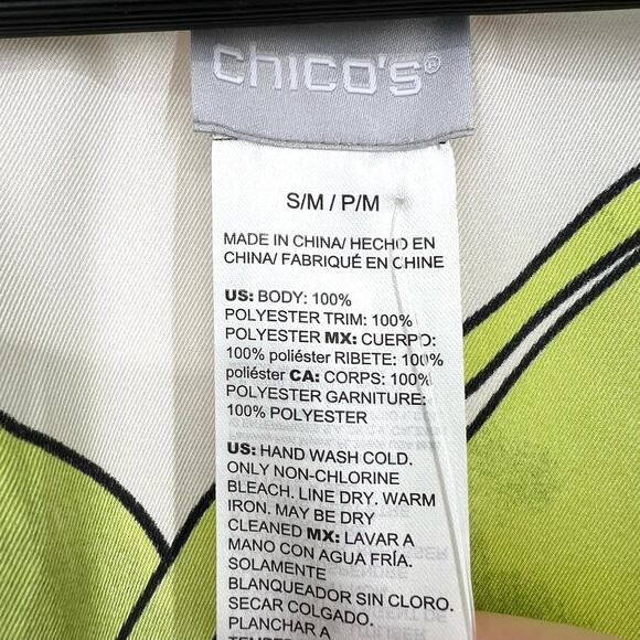 NEW NWT $99 CHICO'S Medium 0/1 Tropical Wearable Art Kimono Shirt Top Beach - Picture 2 of 9